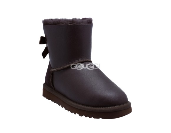 Mini Bailey Bow Metallic Chocolate