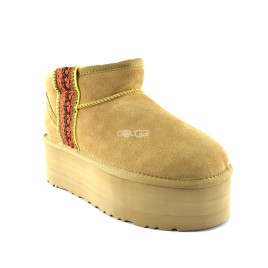 UGG Classic Ultra Mini Braid Platform Chestnut