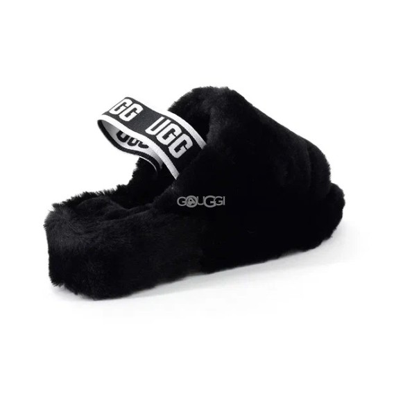 Ugg Fluff Yeah Slide Black