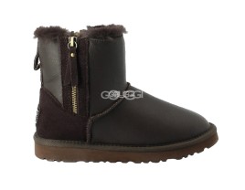 Mini Double ZIP Metallic Chocolate