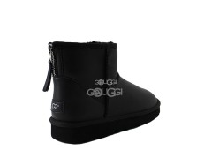Mini Zip Metallic Black