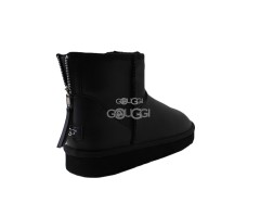 Mini Zip Metallic Black