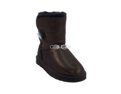 Kids Bailey Button Glitter Chocolate