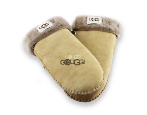 Женские варежки Sand-grey Suede