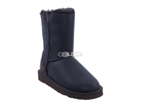 Classic Short ZIP Metallic Chocolate