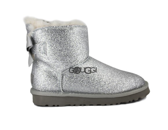 Mini Bailey Bow Sparkle Boot Silver