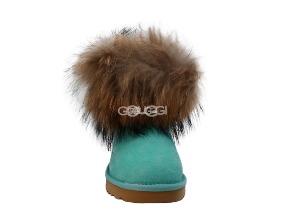Mini Fox Fur Aqua